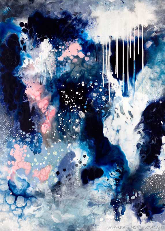 "Dance In The Rain" Abstract Art Print Kate Fisher Artist